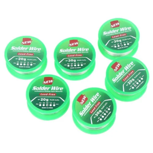 1롤 고품질 0.6-1mm 무연 저온 플럭스 코어 솔더 와이어 주석 세척 불필요 로진 Sn99.3Cu0.7
