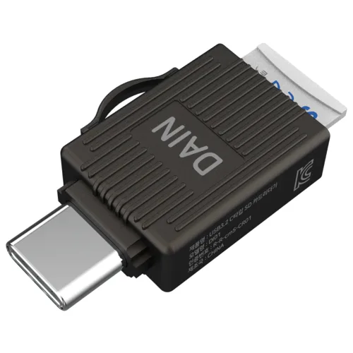 다인 C타입 OTG 카드리더기 USB 3.2 갤럭시 스마트폰 블랙박스 호환, 단일색상, di01, 1개