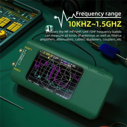 VELIF-휴대용 Nanona 벡터 네트워크 분석기 3.98 인치 터치 스크린 10Khz-1.5Ghz MF VHF UHF SHF 안테나