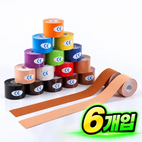큐브마켓 스포츠테이핑 근육테이핑 스포츠테이프, 6개