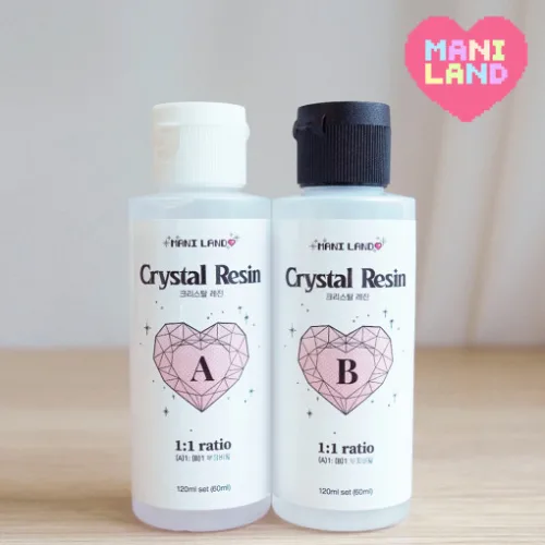 [마니랜드] 1:1 크리스탈 레진 240ml / 주제, 경화제 포함 공예용 에폭시 레진, 1세트, 투명