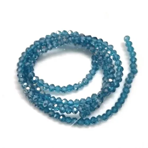 Bead 크리스탈 3mm 론델 비즈재료 한세트 2줄, 컬러선택, 진아쿠아