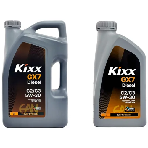KIXX D1 C2 C3 5W30 6L 1개 + 1L 1개 디젤 엔진오일, 5w30, 1개, 7L, GX7 Diesel C2/C3 5W30 6L+1L