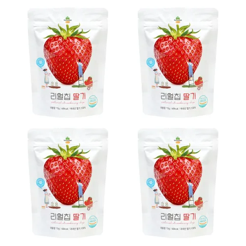 산마을 동결건조 리얼칩 딸기, 13g, 4개