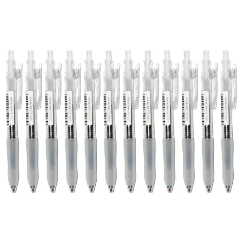 반텍스 퀵드라이 실리콘 그립 젤펜 0.5mm, 블랙, 12개