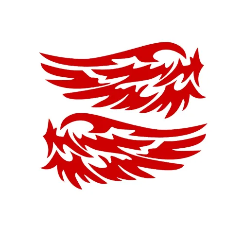 천사날개 자동차 포인트 스티커, RED, 1개