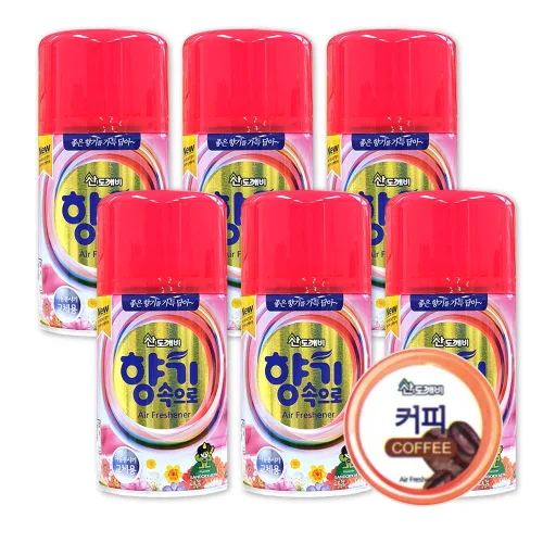 산도깨비 향기속으로 리필용 방향제 커피향, 290ml, 6개, 커피향
