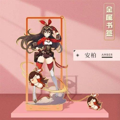 LAYER 원신 메탈 금속 캐릭터 굿즈 책갈피 북마크