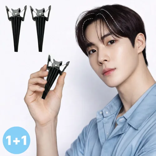 하루온 1+1 볼륨업 헤어 뿌리 볼륨 집게, 2개, 블랙