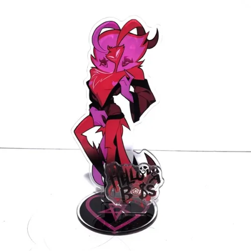피규어스탠드 Hazbin 호텔 찰리 모닝스타 스탠드 아크릴 피규어, Vaggie 데스크탑 스탠딩 사인 모델, 장식 컬렉션 선물, 15cm, 신제품