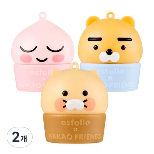 카카오프렌즈X에스폴리오 톡톡팝 립밤 3종(택1), 2개, 8g, 피치팝(어피치)