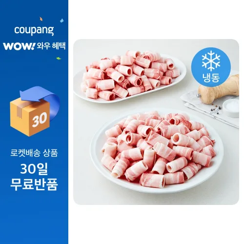 수입산 돌돌말이 대패 삼겹살 (냉동), 1개, 3kg