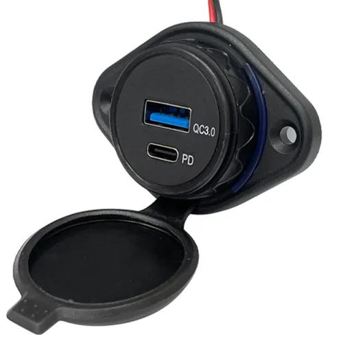 오토바이 고속충전 USB 시거잭 USB QC3.0 C타입 PD3.0 2타입 충전 스쿠터 슈퍼커브 PCX, 1개