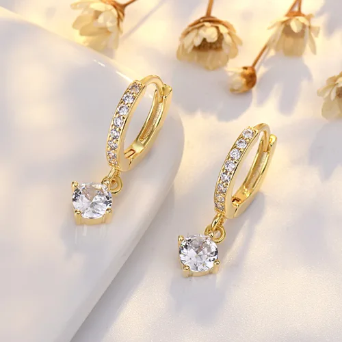 Ramlove 18k 도금 GRA 인증 모잠비크 귀걸이 HZB-SS012