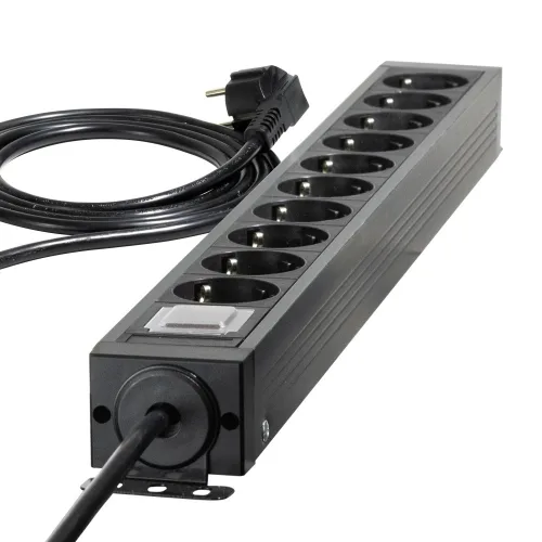 파워존 고용량 알루미늄 멀티탭 4000W 과부하차단 10구, 1개, 10구 스페이스 그레이, 5m, 통합스위치(베이직)