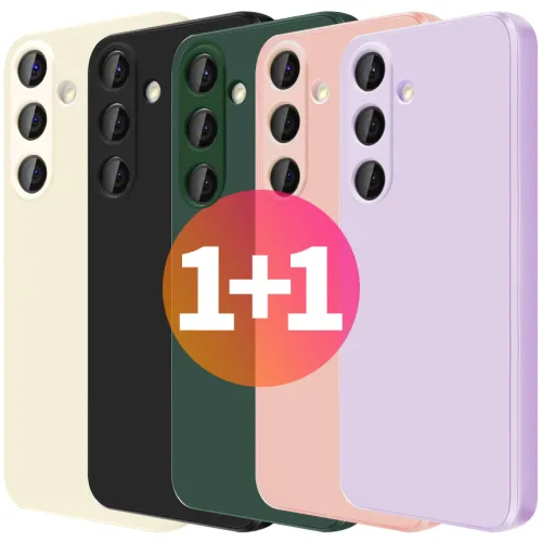 스톤스틸 1+1 갤럭시 A35 파스텔 컬러 사각 카메라 보호 케이스