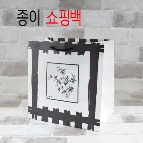 종이쇼핑백 초밥 도시락 모조대나무 50매, 1개