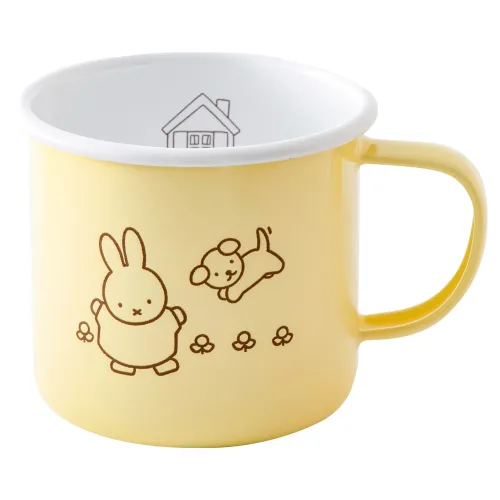 후지호로 미피 파스텔 법랑 머그 400ml, YELLOW, 1개