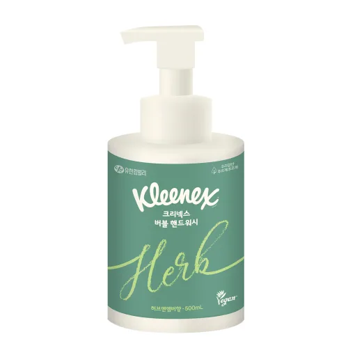 크리넥스 버블 핸드워시 허브앤앰버, 1개, 500ml