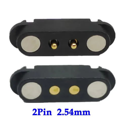 1 세트 2A 2Pin DC 마그네틱 포고 핀 커넥터 2 핀 Pogopin Male Female 스프링로드 DC 전원 소켓 피치 2.80