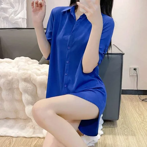 더벨러리 여성 컬러 솔리드 셔츠 블라우스 BCB4908 무지 오피스룩 하객룩