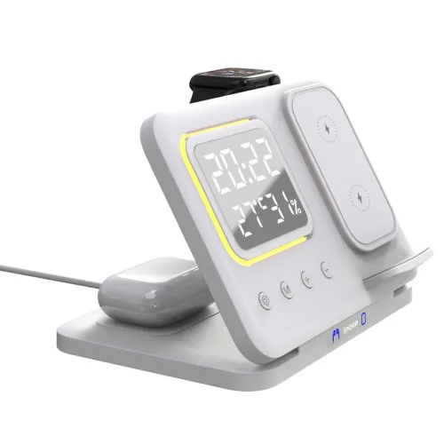 퓨전에프엔씨 아이노트 WC100F 5in1 무선 충전기, WHITE, 1개