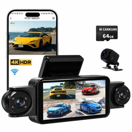 4K WiFi 64GBSD 4카메라 드라이브 레코더 360도 도라레코 360도 적외선 암시 기능