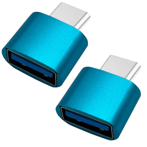 칼론 USB 3.0 미니 C타입 OTG젠더 KR-MCOTG, 2cm, 블루, 2개