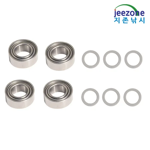 지존낚시 FI 핸들 베어링 세트 4*7*2.5mm 4개 + 와셔 6개 핸들노브 튜닝용, 3개, 실버
