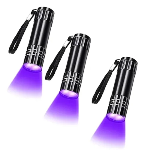 미니 UV 손전등 자외선 램프 395-400nm 블랙 라이트 손전등 UV 토치 애완 동물 소변 얼룩 건조 얼룩에 대한 자외선 감지기