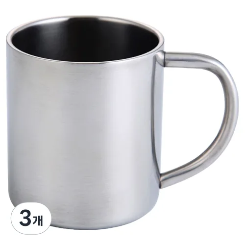 월드크린 스텐 304 양치컵 300ml, 단일 색상, 3개