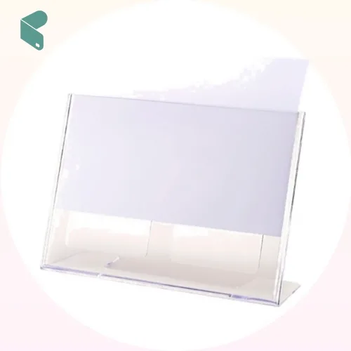 문화 L자형 카드스탠드 A700 A4 가로형 투명 박스 20개입 801플레이스