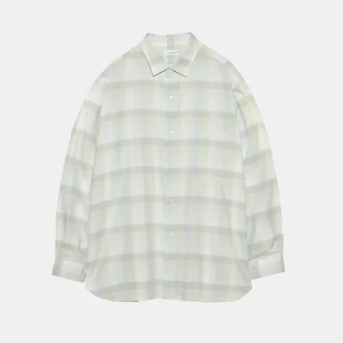 [나나미카 ] NANAMICA _Regular Collar Wind Shirt [Light Khaki]