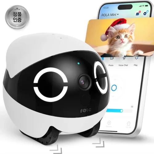 ENABOT ROLA MINI 롤라 미니 반려동물 안심 CCTV로봇 집안 순찰하는 이동식 홈카메라, 1개