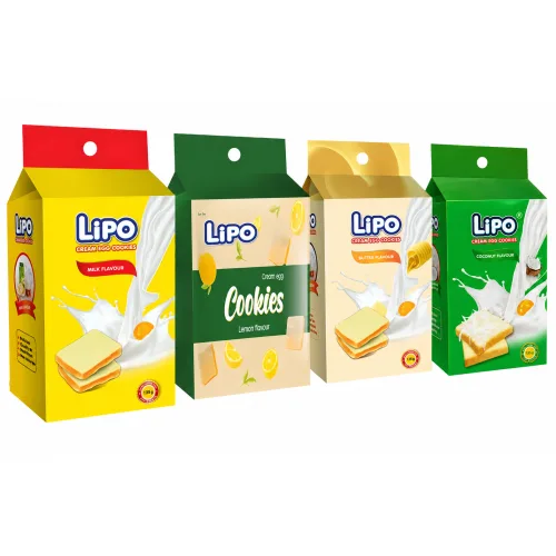 LIPO 리포 계란 과자 에그 레몬 버터 코코넛 4가지 맛 세트, 135g