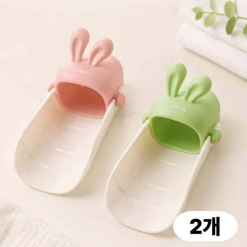 이로네 실리콘 수도꼭지 연장탭 유아 세면대 수도꼭지 연장기 물길연장 2개(핑크,녹색), 2개