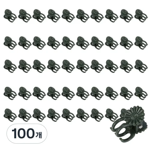 그린 덩쿨클립 줄기 식물 집게 WILD, 100개