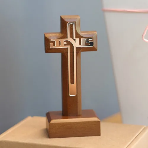 나무쉼터 원목 탁상 십자가 (은총), 원목