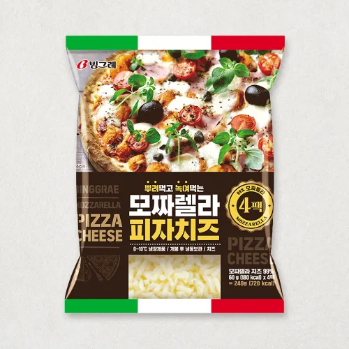 빙그레 모짜렐라 피자치즈, 60g, 4개입, 1개