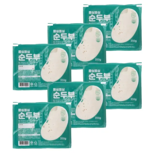 [정담두부집] HACCP 국산콩 수제순두부, 350g, 6개