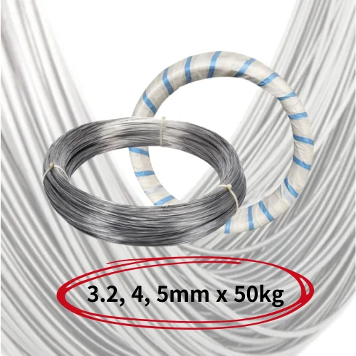 아연도금철사 코팅철사 백선 백색철선 3.2mm 4mm 5mm 50kg 1롤