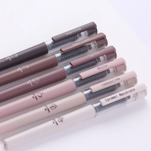 star starred 커피 테마 감성 중성펜 0.5mm, 18개, 6종