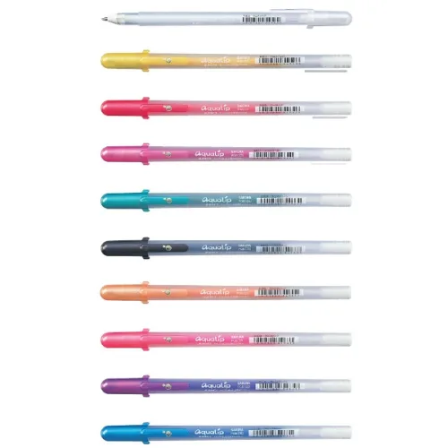 (SAKURA) 사쿠라 아쿠아립 0.8mm 1자루 Aqualip 물방울 꾸미기펜, (08) 핑크 (820)
