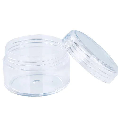 화장품 용기 투명 원통 크림통 비즈통 악세사리 보관함, 12개, 50g