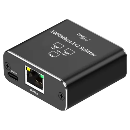 랜스타 회선 동시분배 1Gbps 기가비트 지원 1 : 2 인터넷 랜 분배기, LS-LAN1002, 1개