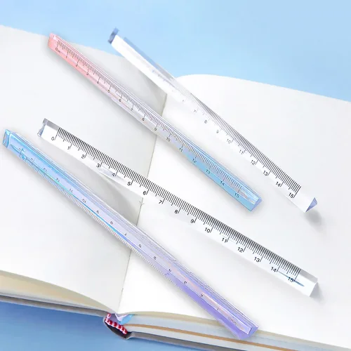 15cm 투명 아크릴 입체 삼각자 센치 컷팅 제도용 직자