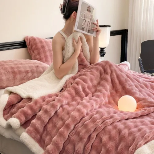 Cozy Aura 극세사 양털 양면 담요 차렵 이불 양모 무릎담요 캠핑담요 블랭킷
