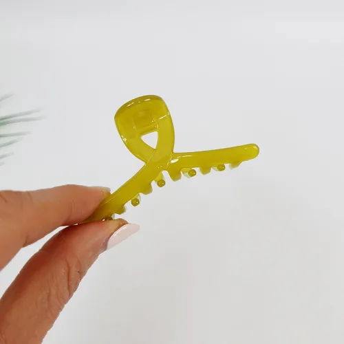 프랑스핀 호피 퓨어 꼬임 7 cm 스몰 포인트 헤어 집게핀