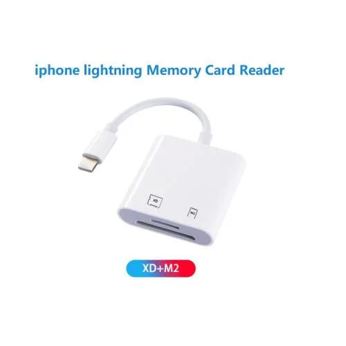 iPhone XD 카드 리더기 Lightning/Type-c M2 카드 리더기 카메라 메모리 USB C용 XD 사진 어댑터, [01] iphone Lightning × 1개, 1개