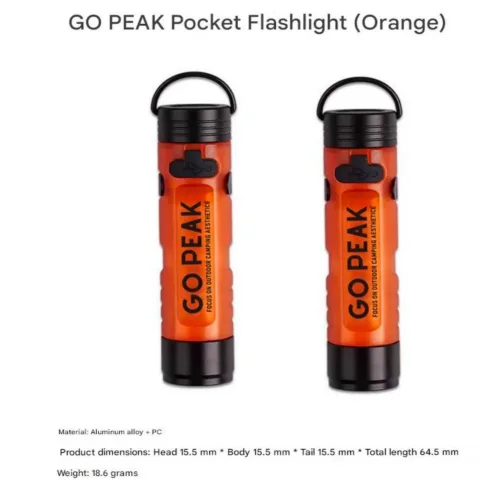 호환 GOPEAK 포켓 미니 손전등 야외 키 클립 캡 앰비언트 LED 장시간 지속 재난 구호 비상 5050 소형 라이